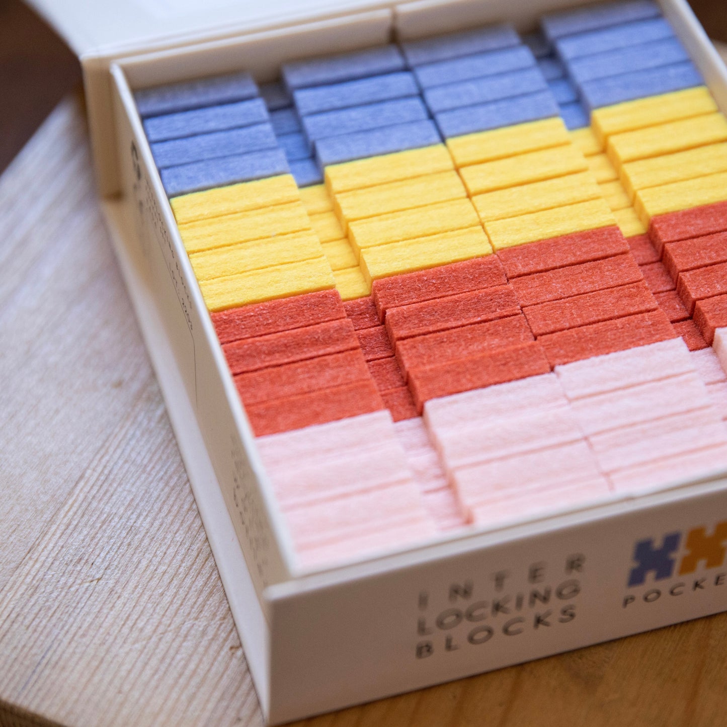 interlocking blocks pocket set + travel board