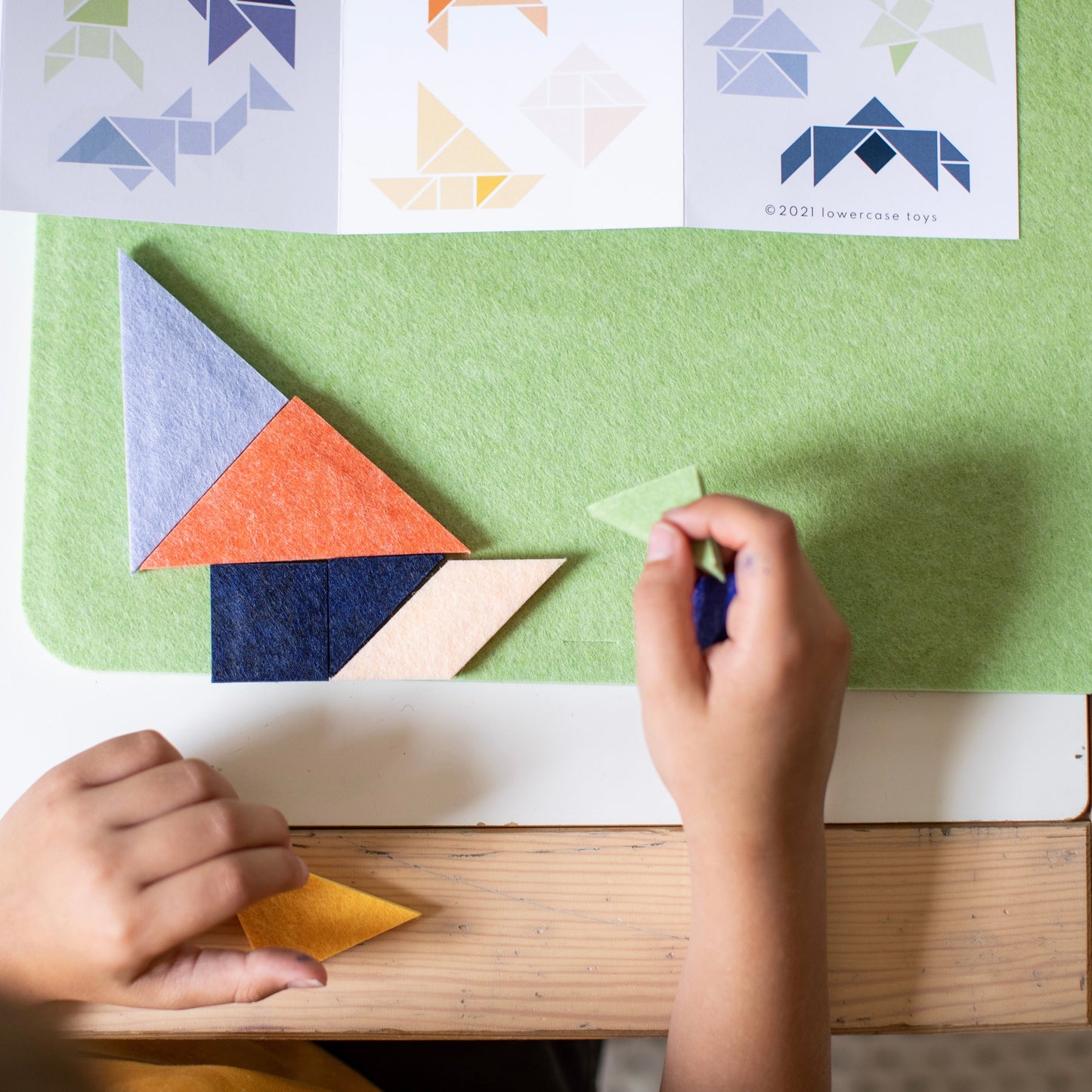mini tangram + zipper pouch travel set