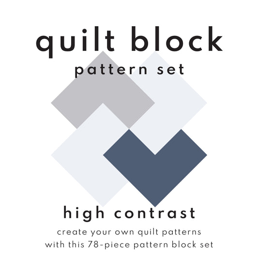 quilt block patterning set - high contrast