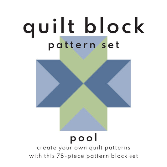 quilt block patterning set - pool