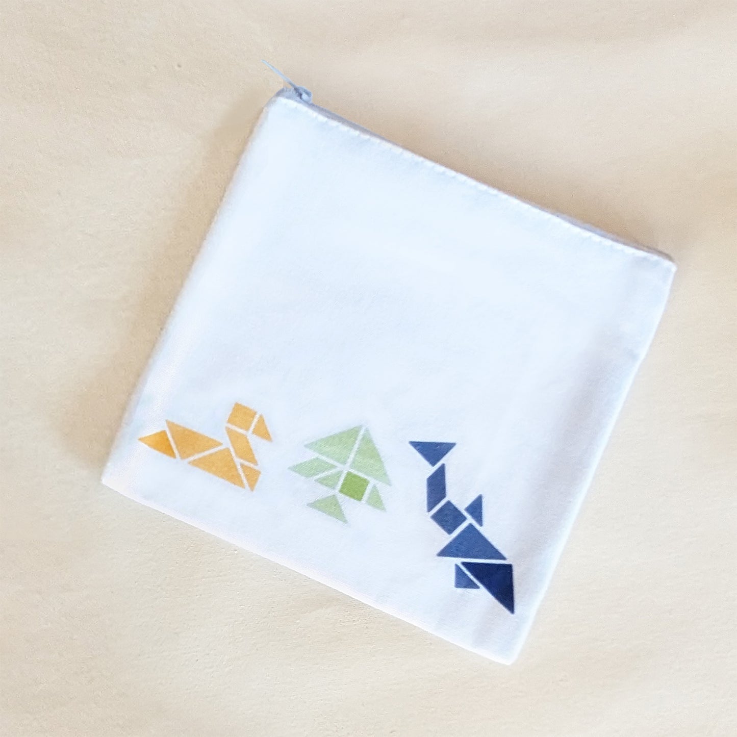 mini tangram zipper pouch